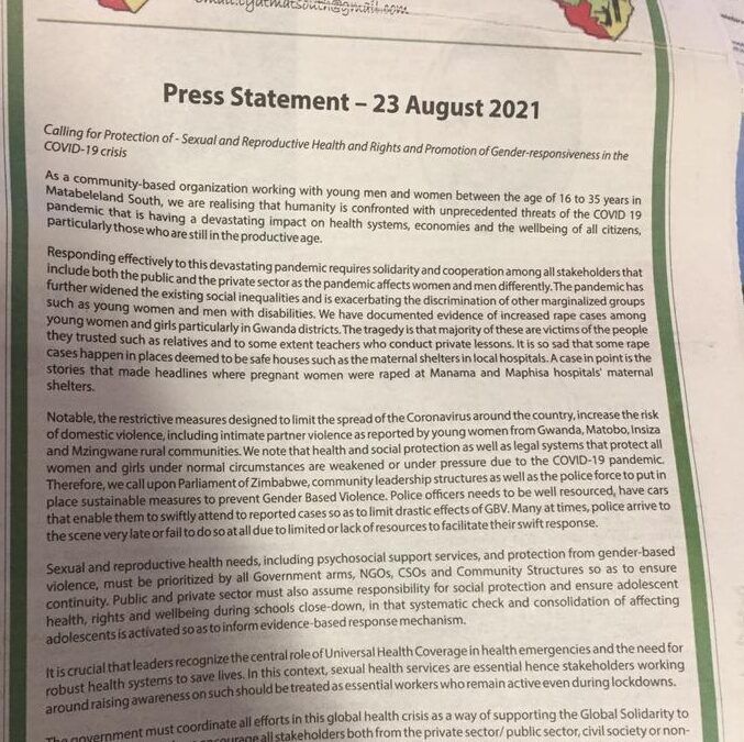 Calling for Protection of – Sexual and Reproductive Health and Rights and Promotion of Gender-responsiveness in the COVID-19 crisis